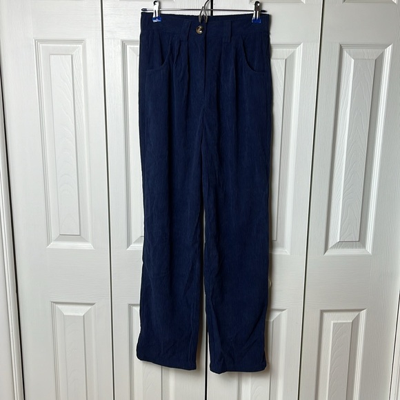 Halara Corduroy Pants Dark Blue Small - Picture 1 of 10